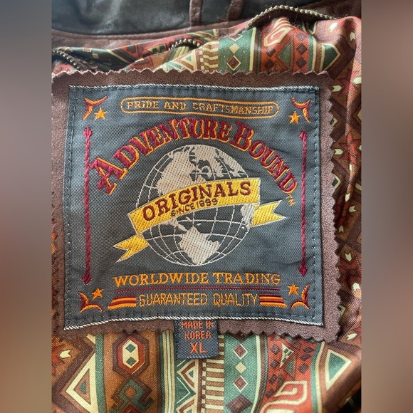Vintage Dark Brown 100% Genuine Leather Jacket - Adventure Bound Originals - Picture 8 of 10